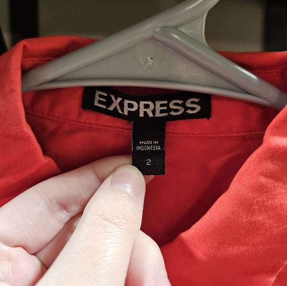 Fit n Flare Reddish Pink Button Collard Dress - Picture 3 of 6